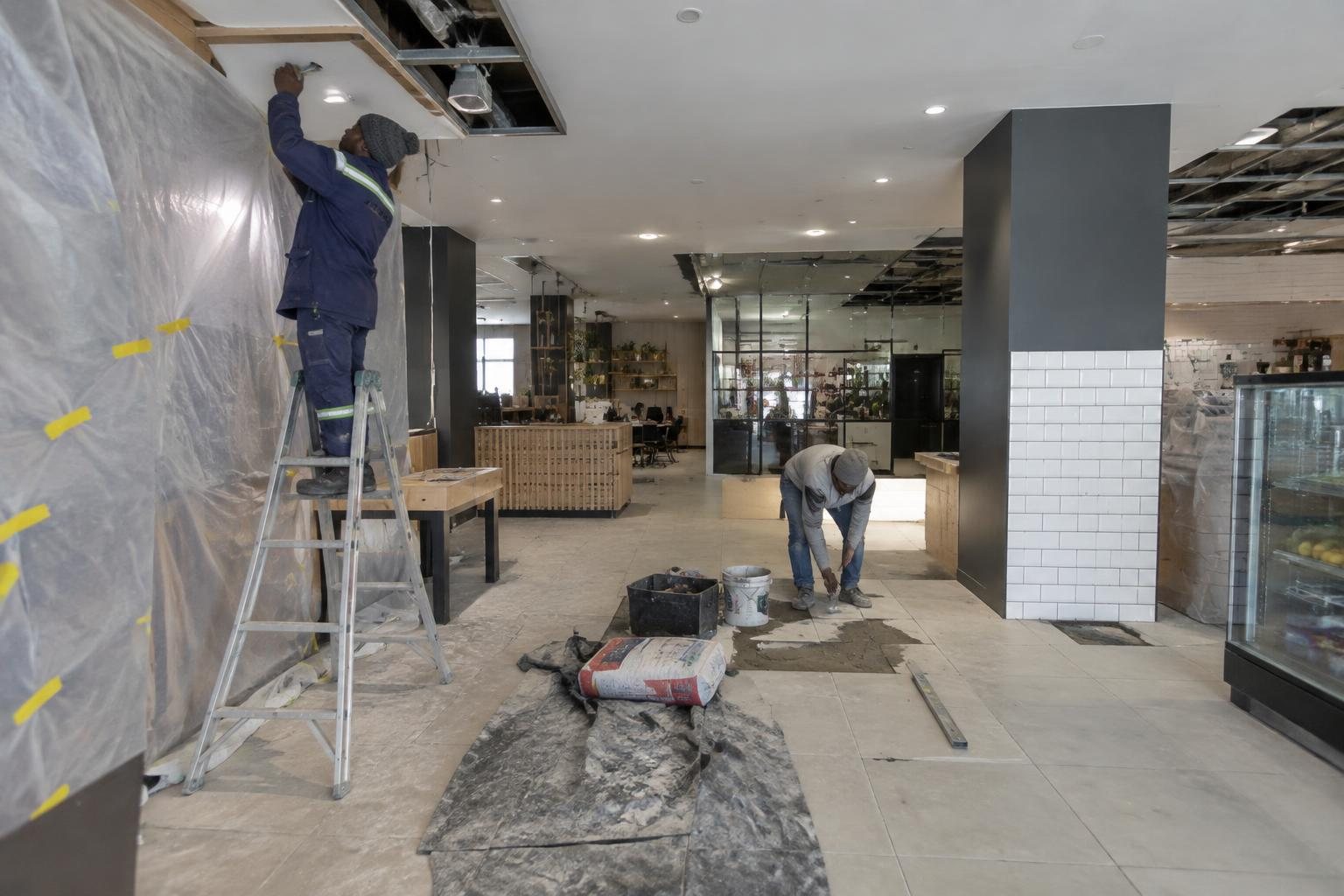 Occupied interior works, Cape Town